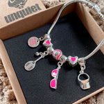 Pulseira com Berloques Pink Beach Tennis