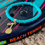 Pulseira de borracha Turquesa Beach Tennis