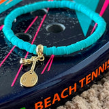 Pulseira de borracha Turquesa Beach Tennis