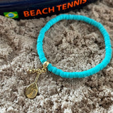 Pulseira de borracha Turquesa Beach Tennis