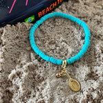 Pulseira de borracha Turquesa Beach Tennis