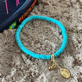 Pulseira de borracha Turquesa Beach Tennis